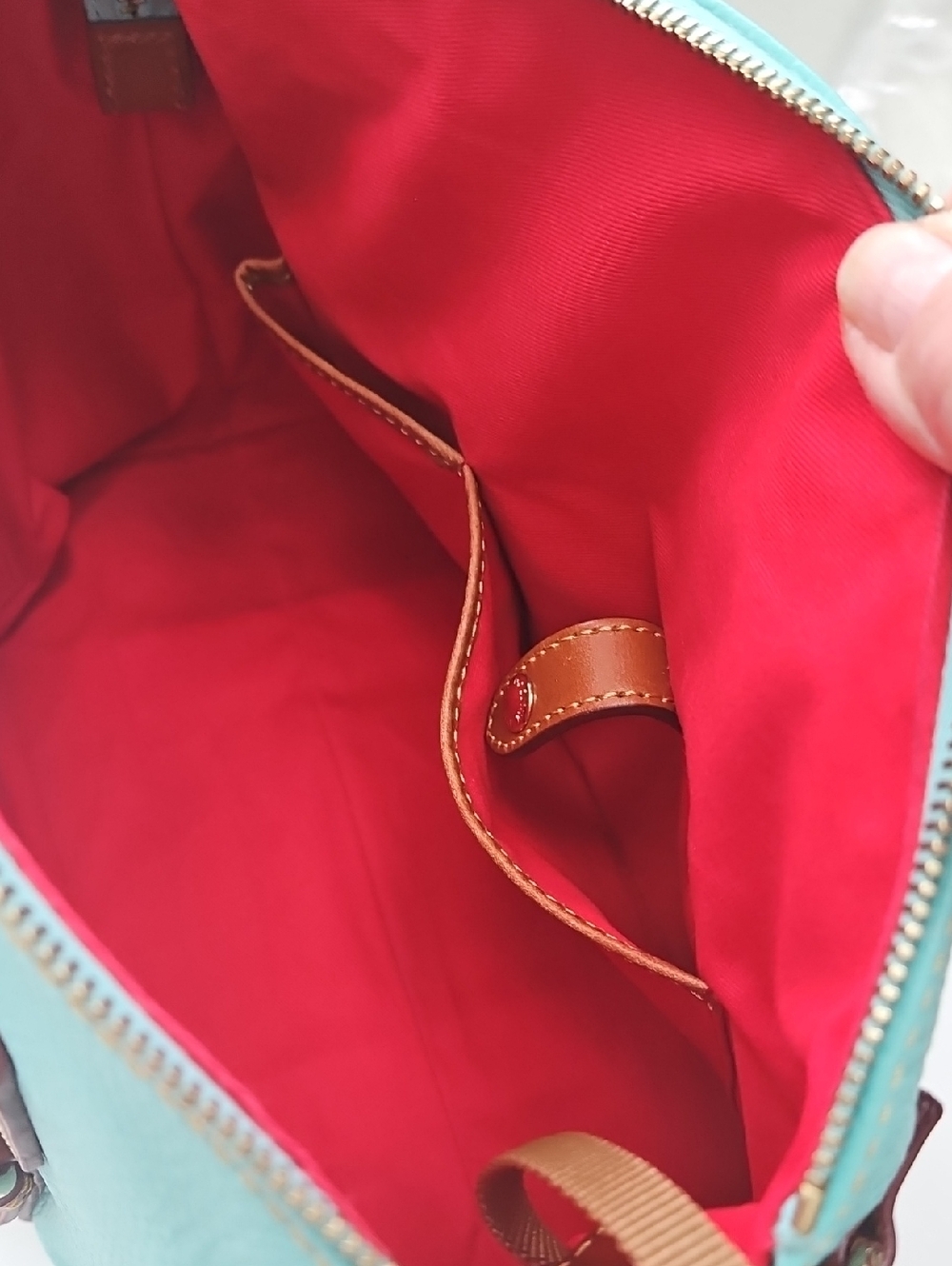 Dooney & Bourke Aqua Pebble Leather Bristol Satchel - Picture 6 of 15